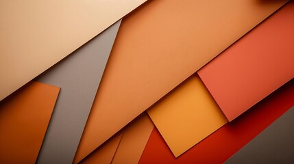 Poster - From above layout of colorful cardboard sheets in brown and grey shades : Generative AI