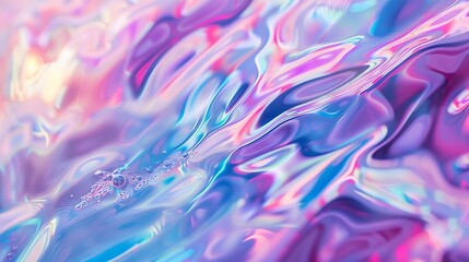 Leinwandbilder - Blurry Abstract Background Colorful Gradient Marbled Texture Prism Glitch Effect Wavy Backdrop Distorted Macro : Generative AI