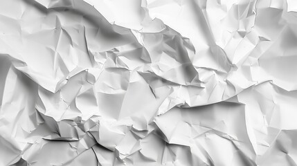 Canvas Print - A white crumpled paper texture