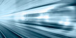 High speed train runs on rail tracks - Train in motion