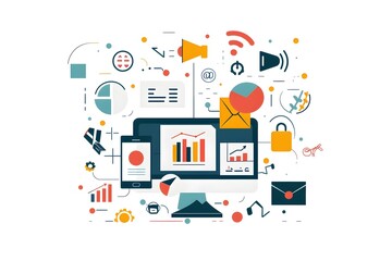 Aufkleber - Innovative Digital Marketing Analytics Dashboard for Modern Business Planning and Growth
