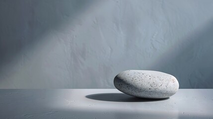 Poster - Minimal background for branding and product presentationnatural stone for product display on grey backgroundcopy spaceadvertising and sale concept : Generative AI