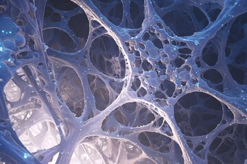 Poster - Intricate Neural Network Revealed Through Electron Microscopy Microphotography