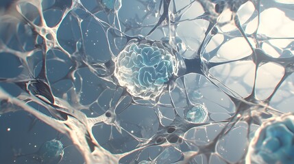 Poster - Intricate Neural Network Revealed Through Electron Microscopy Visualization