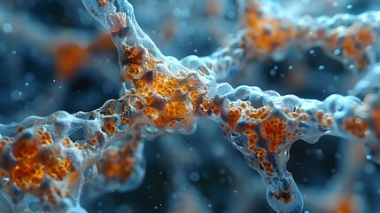 Poster - Intricate Neural Network Revealed Through Electron Microscopy Imagery of the Brain s Cellular Structure