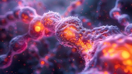 Poster - Captivating Microscopic of Intricate Cellular DNA Structure