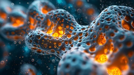 Leinwandbilder - Intricate Molecular Tapestry Captivating Microscopic Depiction of Cellular DNA Structure and Complexity