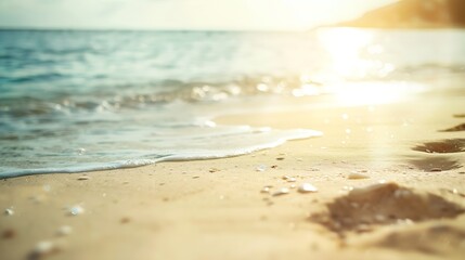 Leinwandbilder - Blur beautiful beach : Generative AI