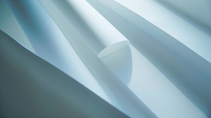 Poster - Creative layout of paper sheets with shadows : Generative AI