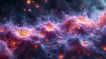 Poster - Captivating Microscopic Voyage Through a Cosmic Cellular Universe