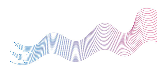 Abstract wavy lines background element. Suitable for AI, tech, network, science, digital technologies themes
