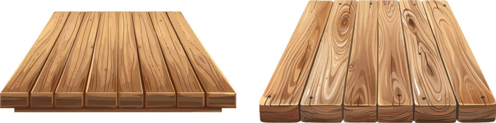 Poster - Wooden table perspective view, wood surface of brown desk