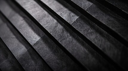 Fototapete - Abstract background with stripes and paper texture Black color : Generative AI