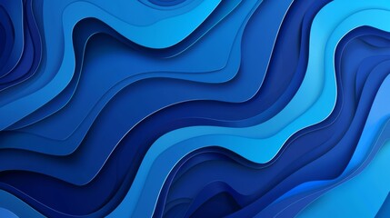 Canvas Print - modern blue abstract background with elegant bright diagonal lines