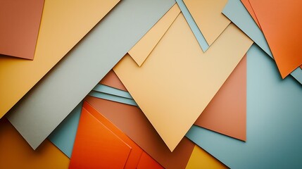 Poster - From above layout of colorful cardboard sheets in brown and grey shades : Generative AI