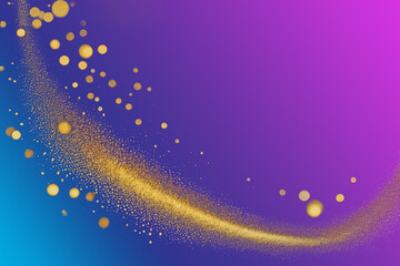 Wall Mural - abstract gradation background with gold particle bokeh