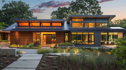 Healthy Homes: Showcase energy-efficient homes and green building designs that prioritize indoor air quality, occupant comfort, and sustainability --ar 16:9 