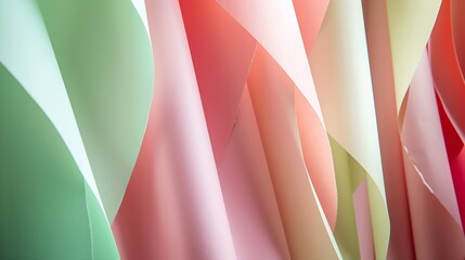 Poster - Layout of colorful carton sheets in pink and green shades : Generative AI