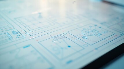 Fototapete - UX UI Mobile app user interface designs digital software technology development concept Planning application process development prototype wireframe for mobile phone User experience co : Generative AI