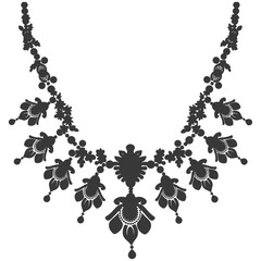 Silhouette jewelry necklace accessories black color only
