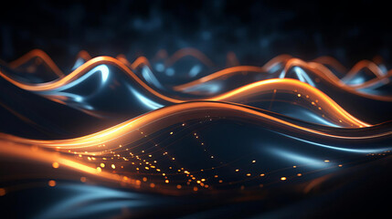Wall Mural - the image feature a glowing, liquid-like substance with vibrant colors and a sense of depth and move