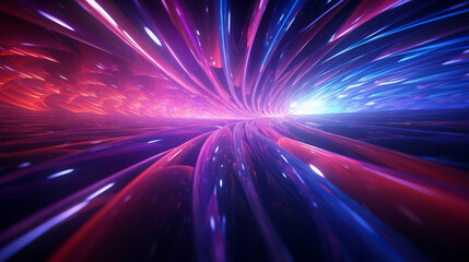 Wall Mural - an abstract image of a digital landscape with glowing blue and purple lights.