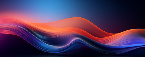 Wall Mural - fabricate a high resolution, abstract wave form with smooth, flowing neon light streams, no visual n