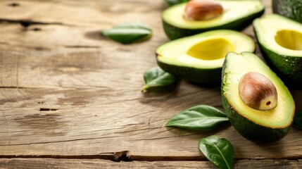 pure perfection: captivating avocado fruits with lush green leaves, isolated on a pristine white bac