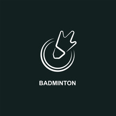 Fototapete - Shuttlecock icon for badminton sport logo template 