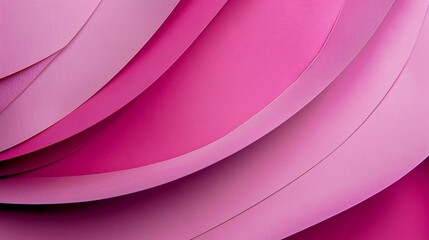 Poster - Abstract colored paper texture background Minimal paper cut style composition with layers of geometric shapes and lines in viva magenta colors Top view : Generative AI