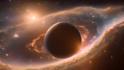 Poster - Enigmatic Black Hole in Deep Space Generative AI