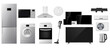 Set of various household appliances. Vector illustration.