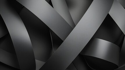 Fototapete - Abstract background with stripes and paper texture Black color : Generative AI