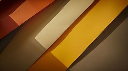 Poster - From above layout of colorful cardboard sheets in brown and grey shades : Generative AI