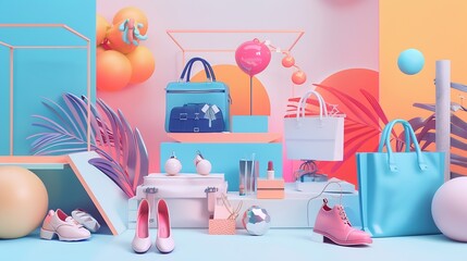 Poster - Website design software provide modish template for online retail business and ecommerce : Generative AI