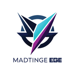 Poster - A sleek and modern logo design featuring the branding for Madtinge Edge, A sleek and modern logo design for a cutting-edge marketing agency