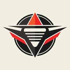 Poster - A black and red logo stands out against a crisp white background, Capturing the essence of transportation in a minimalist logo design
