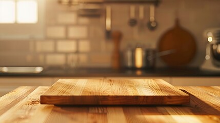Aufkleber - Wooden stand in the kitchen : Generative AI
