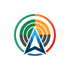 Poster - The logo of a company specializing in broadcasting solutions, featuring a dynamic and modern design, Create a design inspired by the concept of broadcasting, minimalist logo