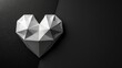 © NekoArt - abstract art background with hearts black, focusing on geometric minimalism, clean lines and sharpness
