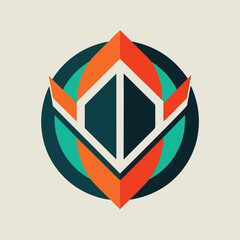Poster - Simple and sleek logo design featuring basic geometric shapes for a company brand identity, Design a minimalist logo using only basic shapes, minimalist logo