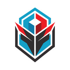 Poster - A modern and stylized logo design featuring a sleek two-color scheme, Design a modern logo using only two colors and clean lines
