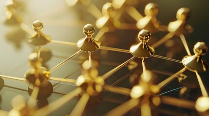 Aufkleber - Business hierarchy  company structure concept Business process plan and workflow automation flowchart Virtual screen Mindmap or Organigram Relations of order or subordination between m : Generative AI