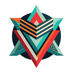 Poster - A star featuring a intricate geometric design adds a modern twist to traditional shapes, Experiment with different textures to add depth to the design logo