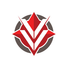 Poster - Red and White Logo Design, Experiment with negative space to create a minimalist logo of a rhino