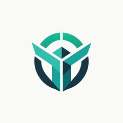 Poster - A logo featuring a striking geometric shape, designed for a cutting-edge company, Experiment with negative space to create a minimalist logo of a rhino