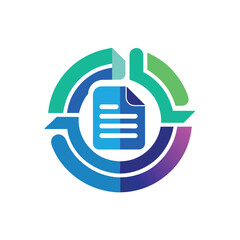 Poster - Contemporary and sleek logo design for a company specializing in document automation, Generate a modern symbol for a document automation tool, minimalist logo