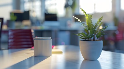 Poster - A space where creativity flows Still life shot of a modern office space : Generative AI