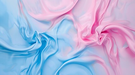 Leinwandbilder - Abstract pastel pink and blue color paint with pastel gray background Fluid composition with copy space Minimal natural luxury : Generative AI