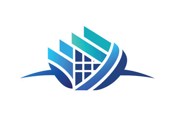 Poster - Simple and elegant blue and white logo designed for a project management software company, Simple and Elegant Logo for Project Management Software Company